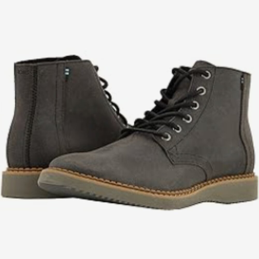 Men's NEW Tom's Porter Water-Resistant Nubuck Leather Boots (Size 14)